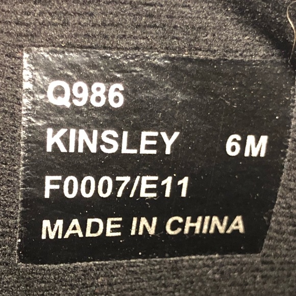 Coach Kinsley lace up black suede with signature canvas gray details - Picture 2 of 10